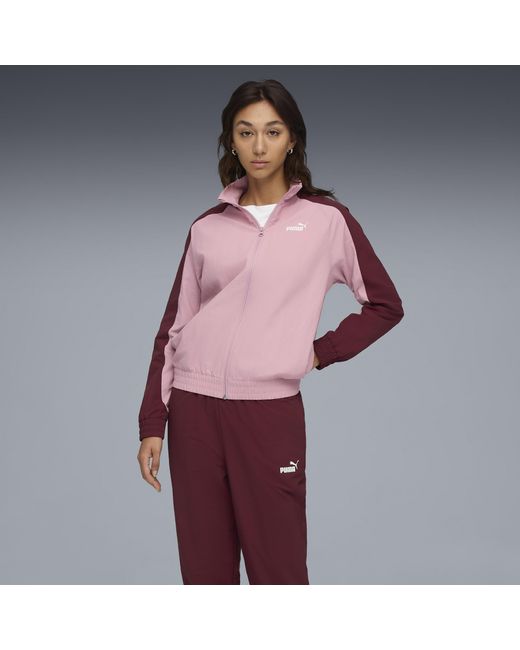 PUMA Red Trainingsanzug Aus Webware Damen, Kleidung