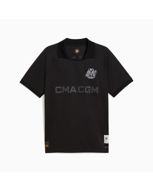 PUMA Black Breathable Olympique De Marseille Anniversary Jersey for men