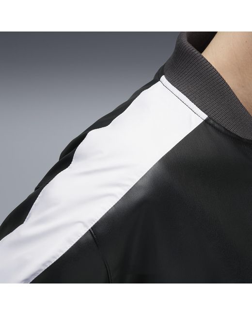 PUMA Black T7 Pleather Bomber Jacket