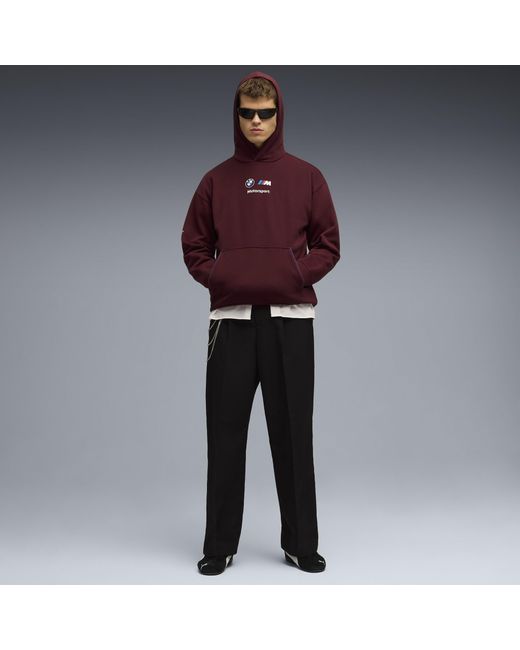 PUMA Bmw M Motorsport Essentials Fleece Hoodie Voor Maat in het Purple voor heren