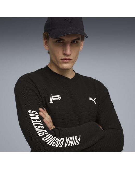 T-shirt Manches Longues Décontracté En Tissu Gaufré Future..archive E PUMA en coloris Black