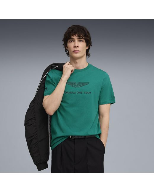 PUMA Green X Aston Martin Aramco F1 Team Essentials T-Shirt for men