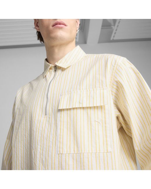 PUMA White Mmq Half-Zip Shirt for men