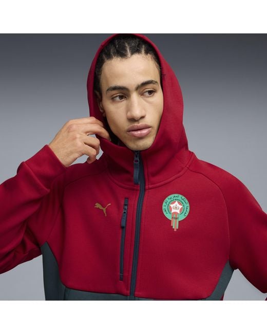 PUMA Red Morocco Tech Hoodie for men