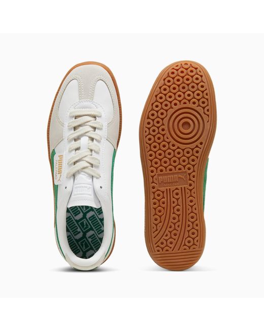 PUMA Green Palermo Leather Sneakers