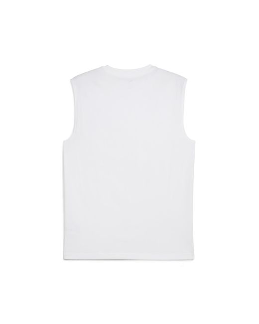 PUMA Essentials No. 1-Logo Mouwloos T-Shirt Voor in het White voor heren