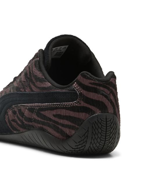 PUMA Black Speedcat Tiger-Print Sneakers