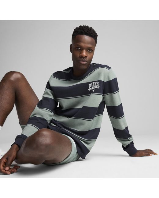 PUMA Class Gestreifter Crewneck in Multicolor für Herren
