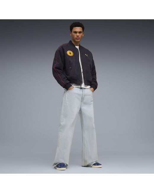 PUMA Blue T7 Nyc Bomber Jacket for men