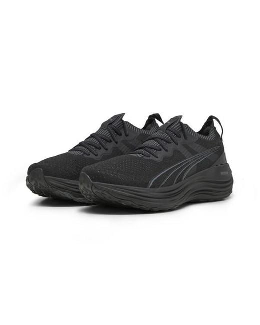 PUMA Black Foreverrun Nitroâ Knit Running Shoes for men