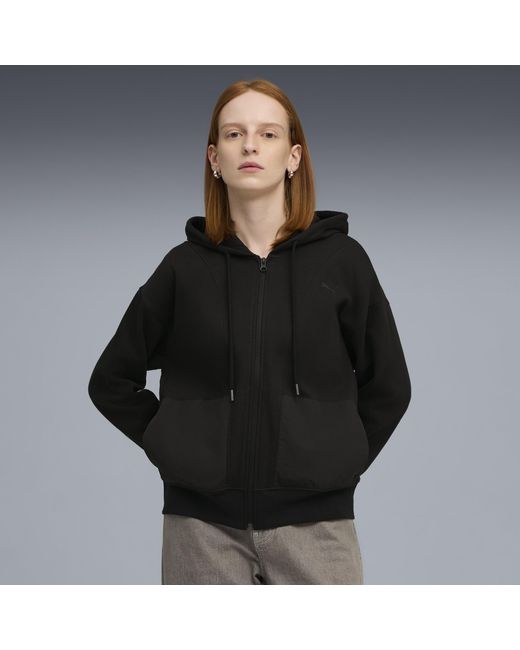 PUMA Black Her Relaxed Zip-Up Hoodie