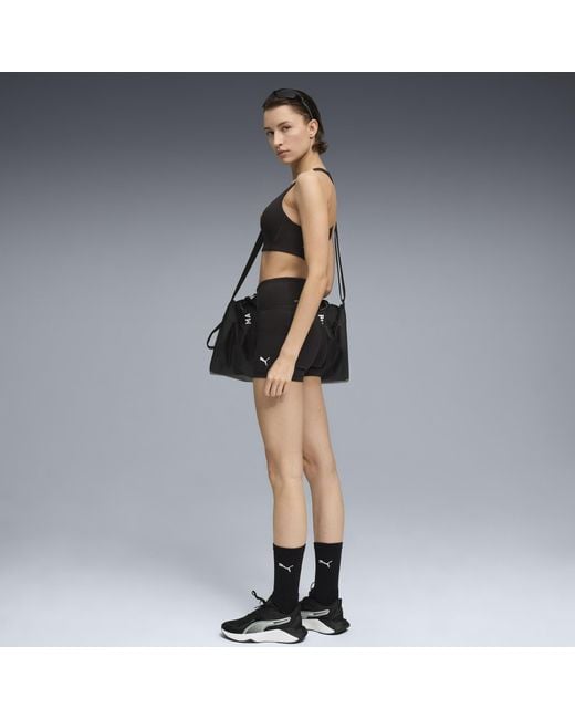 PUMA Black 4Keeps Adjustable Moisture Wicking, Mid Impact Sports Bra