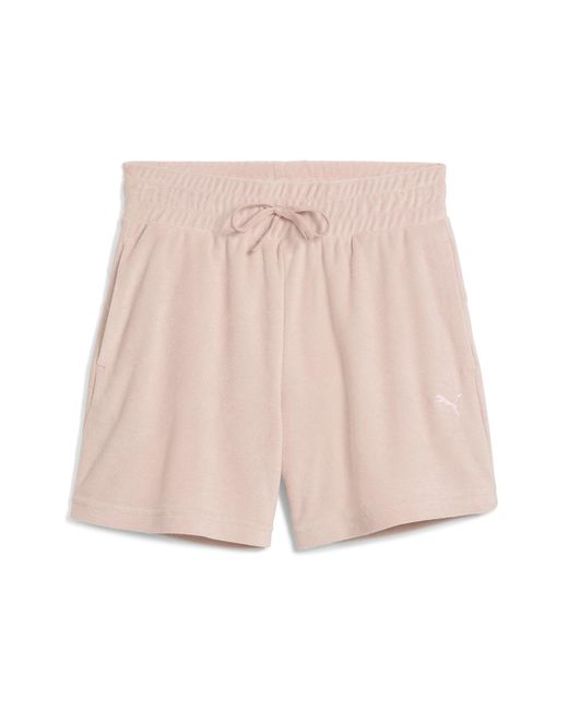 PUMA Pink Towelling Cat Shorts Damen