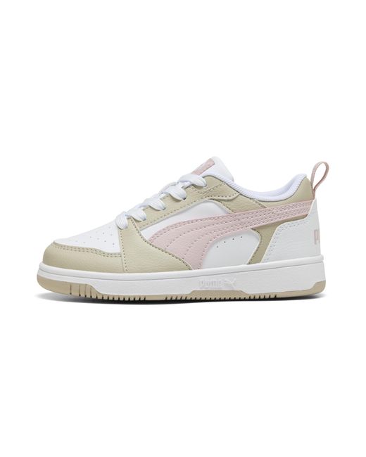 PUMA White Rebound V6 Lo Kids' Sneakers, Schuhe, /Mauve Mist/Desert Dust