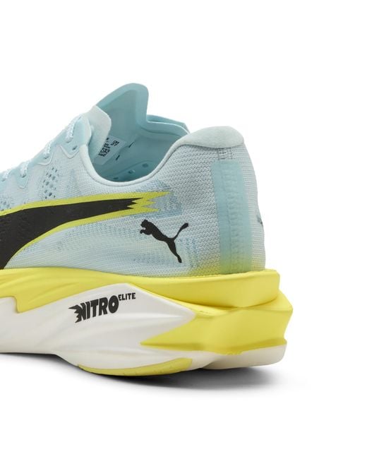 PUMA Yellow Deviate Nitroâ Elite 4 Road Running Shoes for men