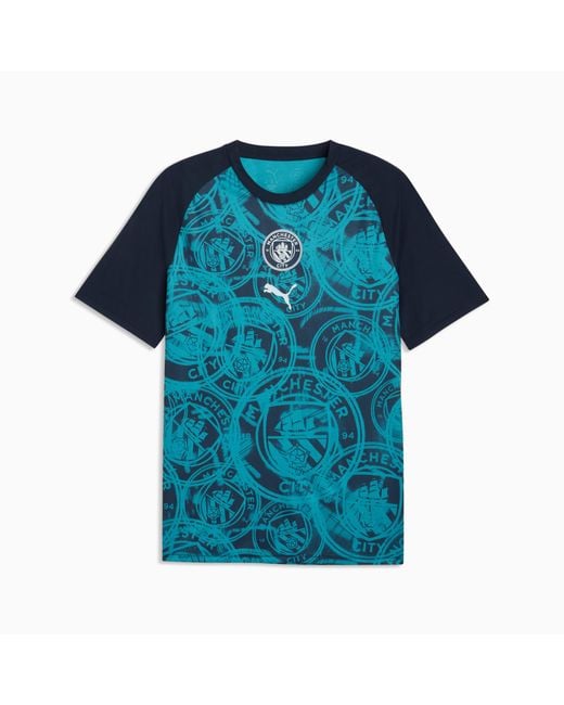 PUMA Blue Manchester City Warmup Jersey Dark for men