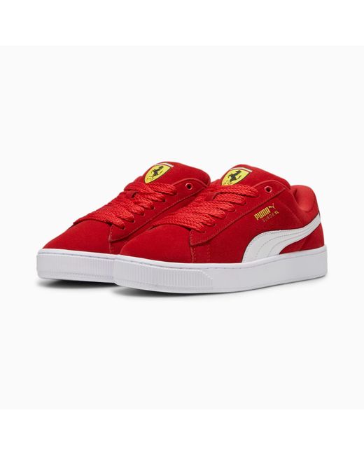 PUMA Red Scuderia Ferrari Suede XL Sneakers Schuhe