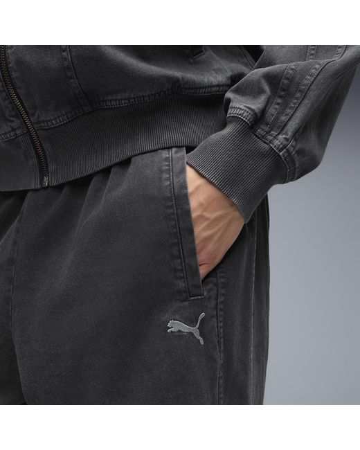 PUMA Black Future..Archive Relaxed Washed Twill Track Pants for men