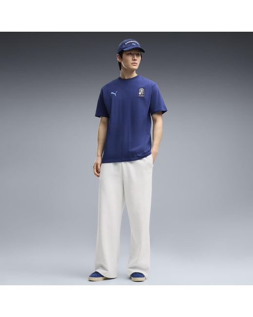 PUMA Blue Manchester City Ftblculture Relaxed T-Shirt for men