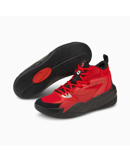 Basketbalschoenen sportschoenen in de kleur rood voor heren | KLEDING.nl