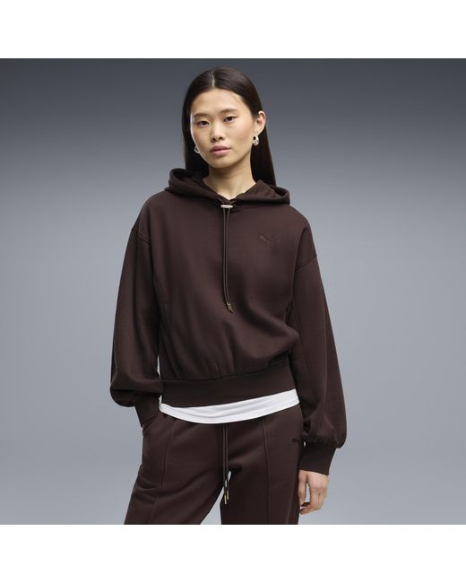 PUMA Brown Her Relaxed Fleece Hoodie