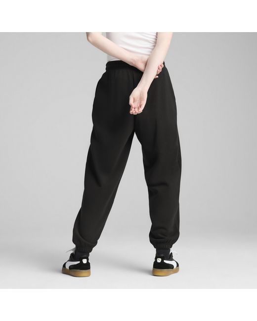 PUMA Black Wardrobe Essentials Relaxed Sweatpants