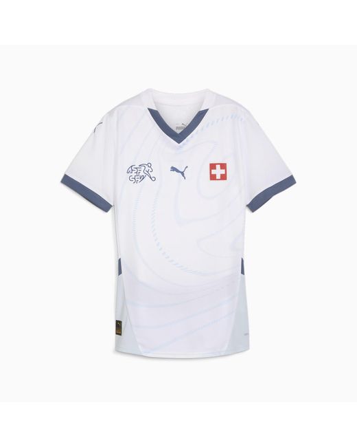 Maglia da calcio in jersey gara Away Svizzera 2024 di PUMA in White