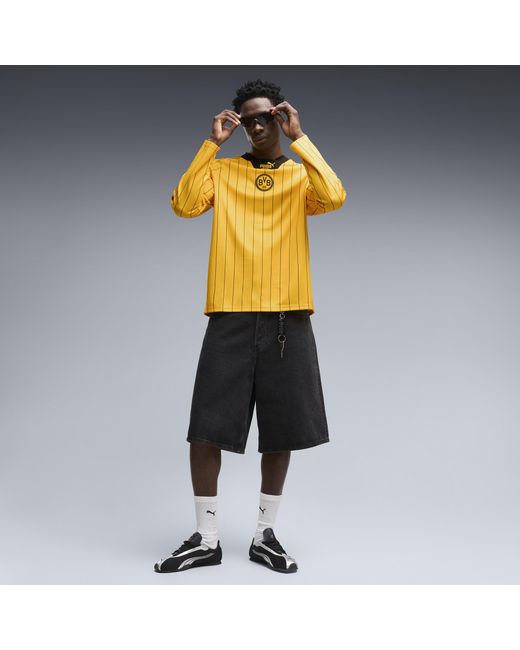 PUMA Yellow Borussia Dortmund King Relaxed Long Sleeve Jersey for men