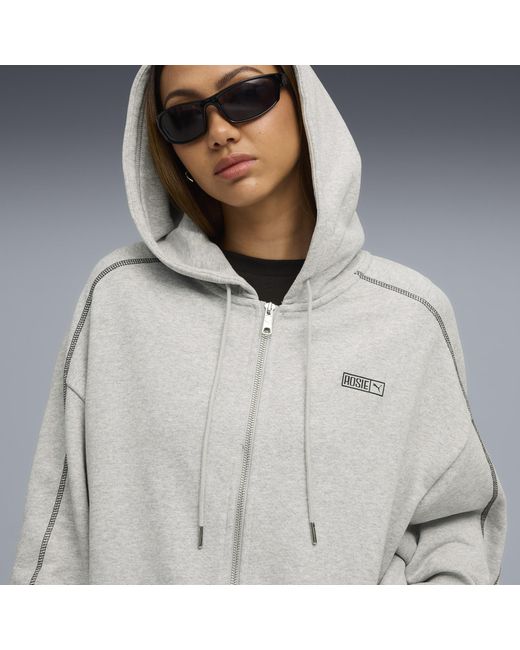 Sudadera Con Capucha X Rosé T7 Para Mujer, Ropa, Flat Light Gris Heather PUMA de color Gray