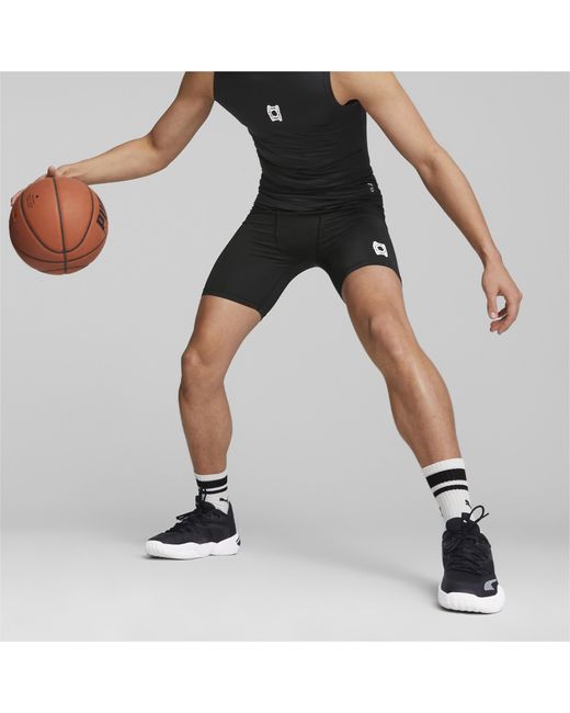 PUMA Hoops Team Basketbalshort Voor in het Black voor heren