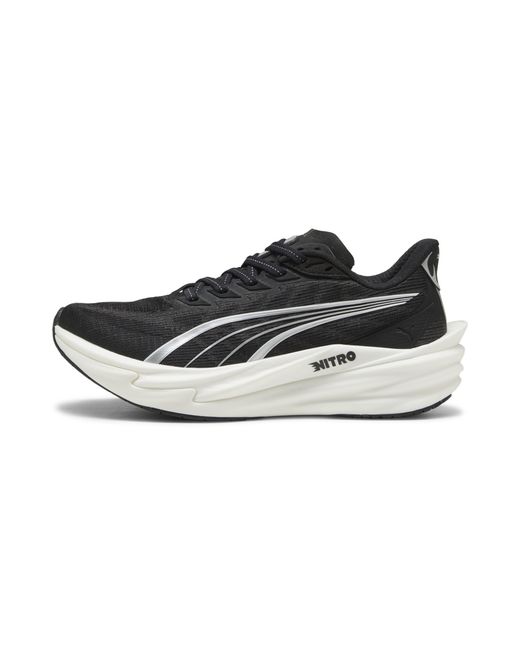 PUMA Black Deviate Nitroâ 4 Wide Road Running Shoes