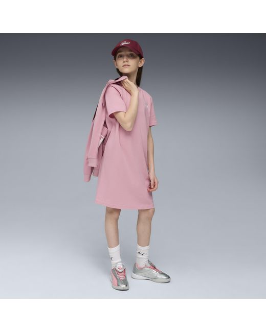 PUMA Pink Essentials Small No. 1 Logo Kurzärmliges Kleid Teenager, Shop, Poised