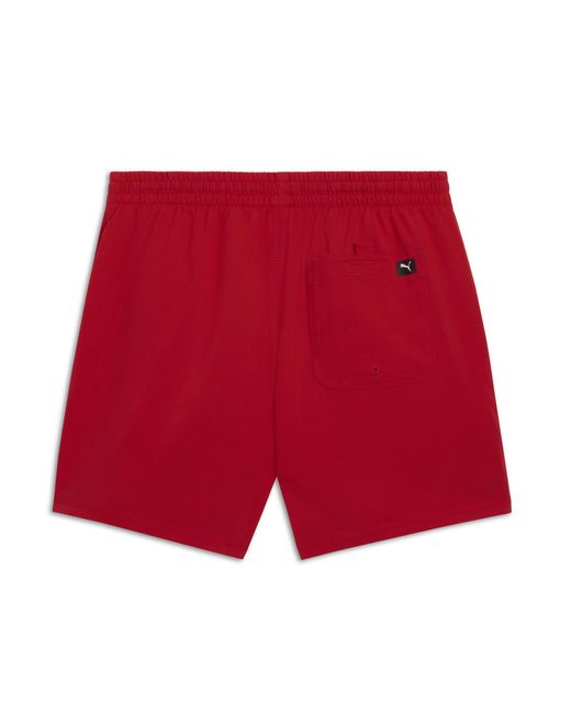 PUMA Red 5.5" Swim Trunks for men