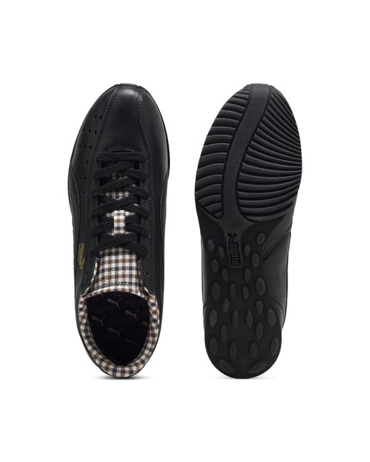 PUMA Black Sprint Check Sneakers