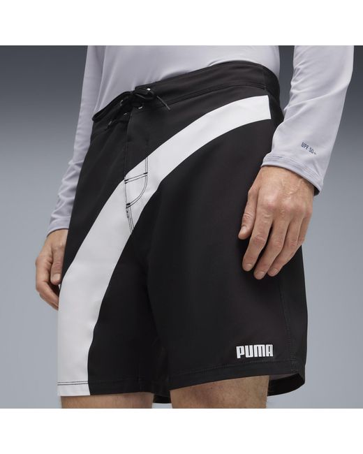 PUMA Black Swim 7" Swim Trunks for men