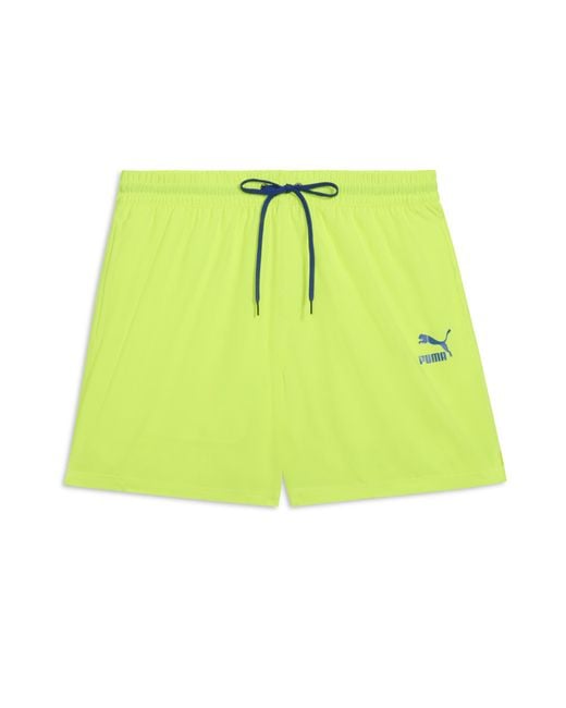 PUMA Green 5.5" Swim Trunks for men