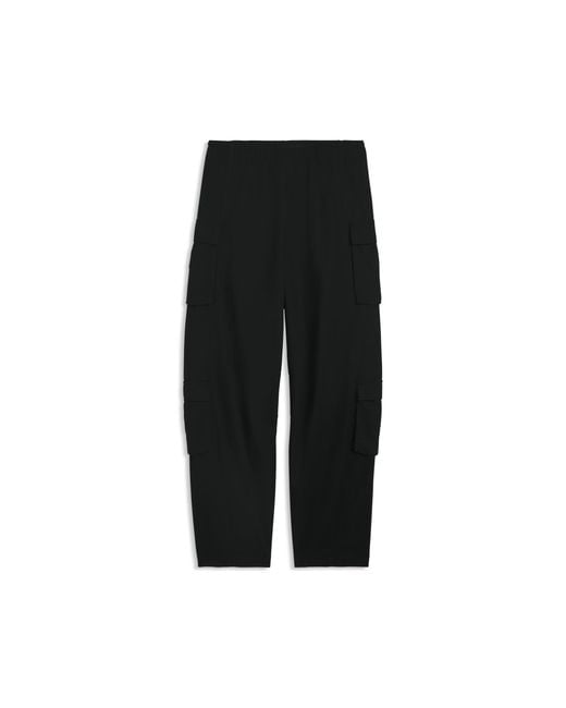PUMA Black Essentials Relaxed Cargo Pants