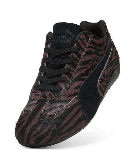 PUMA Black Speedcat Tiger-Print Sneakers
