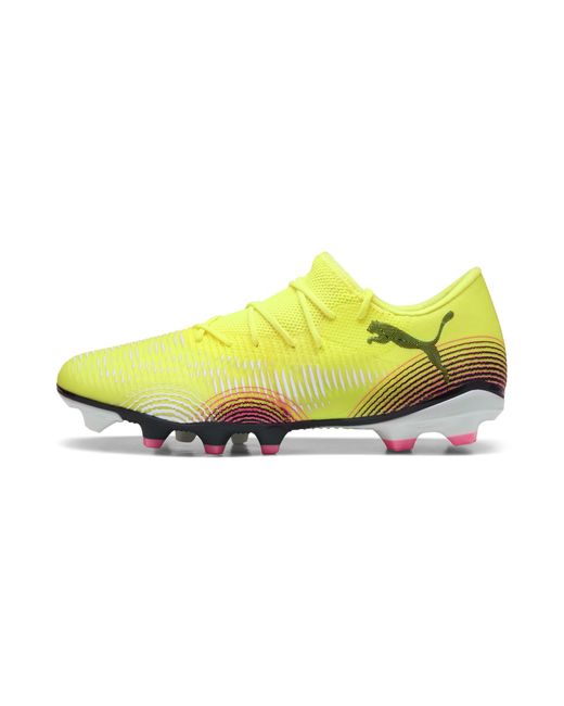 PUMA Yellow Future 8 Match Fg/Ag Low Fußballschuhe Schuhe, Alert/Schwarz/Sun Struck