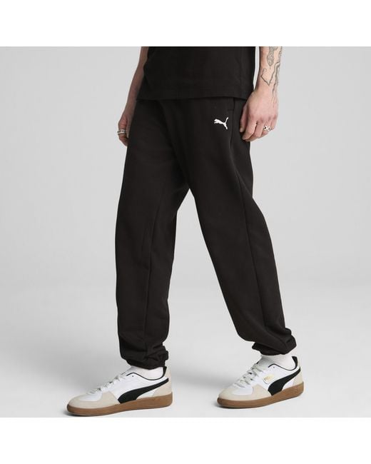 PUMA Black Wardrobe Essentials Relaxed Sweatpants for men