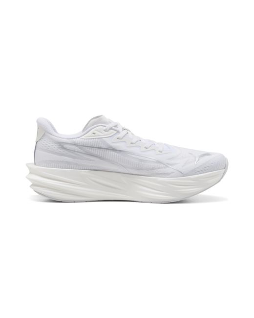 PUMA White Deviate Pure Nitro Running Shoes for men