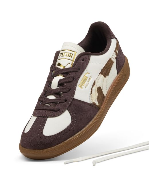 PUMA Brown Palermo Cow Print Sneakers