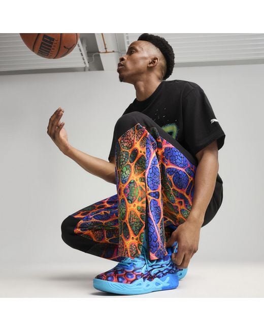 PUMA Melo Alien Skins Dime Basketballhose Herren, /Aop in Blue für Herren