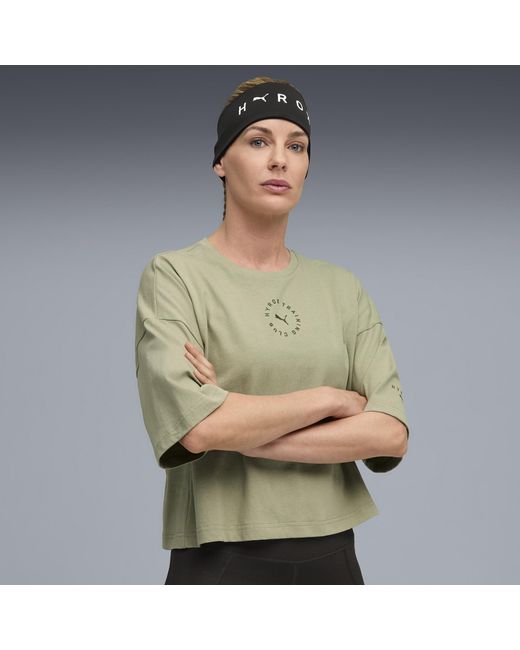 Camiseta Corta X Hyrox Lifestyle Para Mujer, Ropa, Lux Army PUMA de color Gray