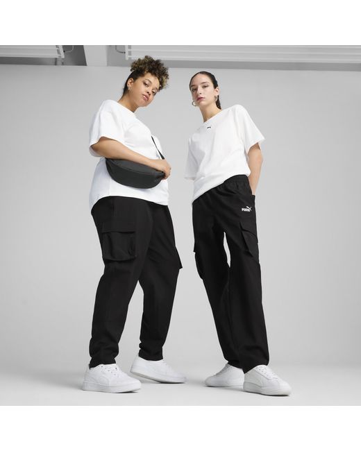 PUMA Black Essentials Cargo Sweatpants