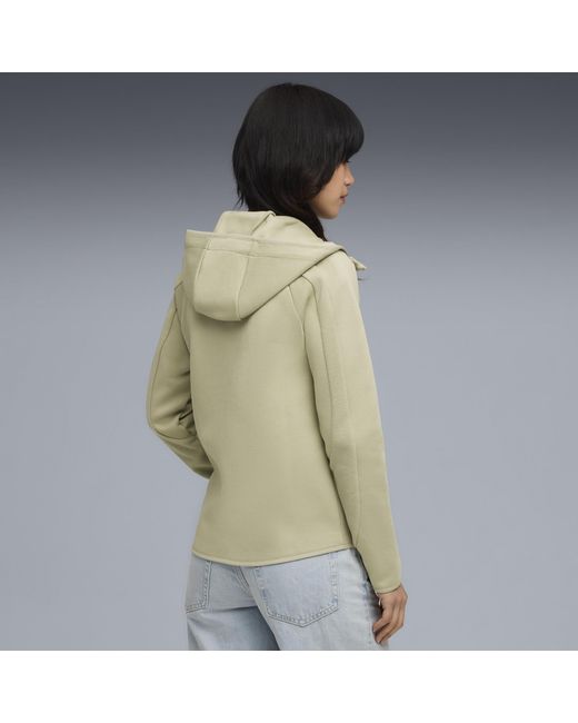 Felpa Con Cappuccio E Zip Integrale Evostripe Da Donna, Abbigliamento, Lux Army di PUMA in Natural