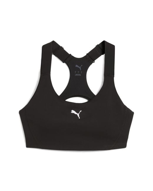 PUMA Black 4Keeps Adjustable Moisture Wicking, Mid Impact Sports Bra