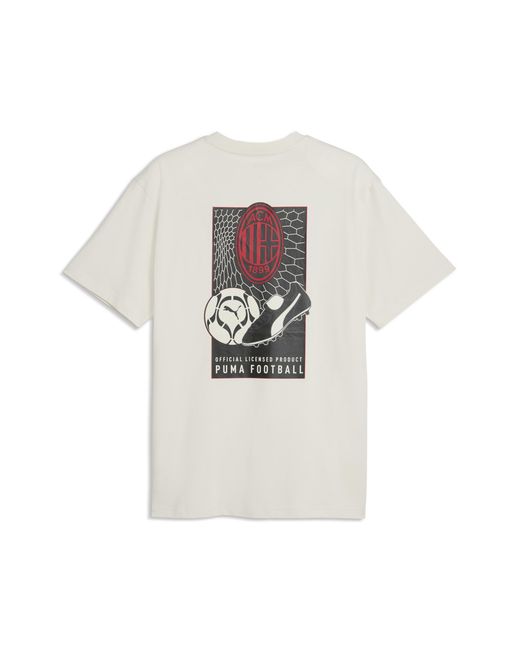 PUMA White Ac Milan Ftblculture Relaxed T-Shirt for men