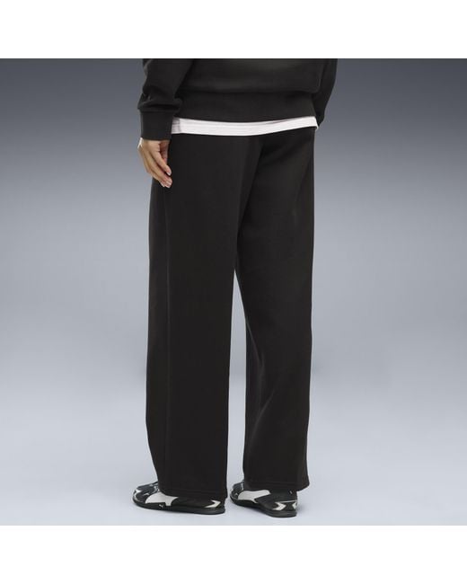 PUMA Black Class Straight Leg Fleece Pants
