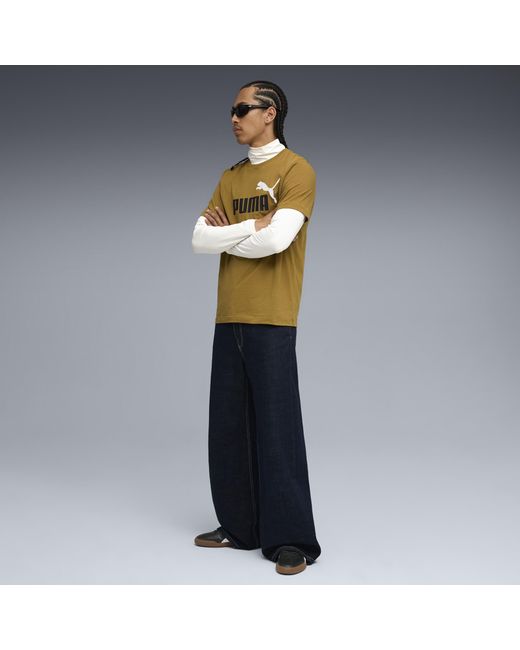 PUMA Essentials 2 Colour No. 1 Logo T-Shirt Herren, Kleidung in Metallic für Herren